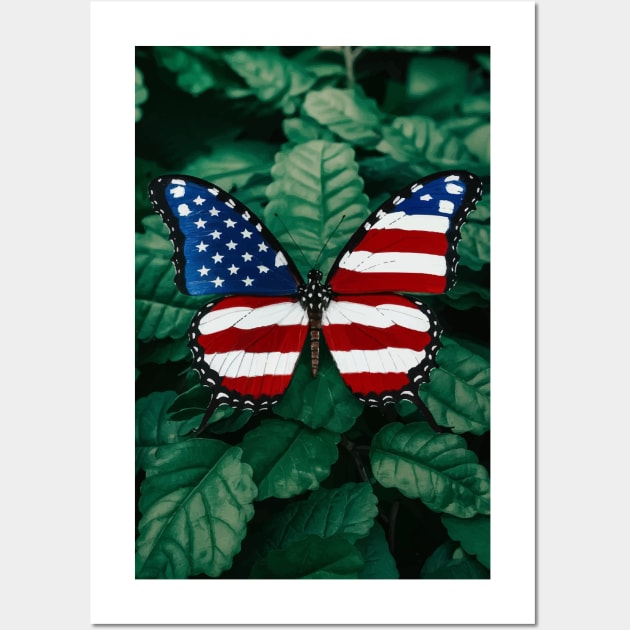 American Butterfly USA Wall Art by Publicfriends